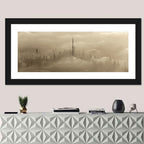 Dubai Haze Over Burj Khalifa Wall Art