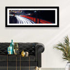 Night Highway Light Trails Wall Art