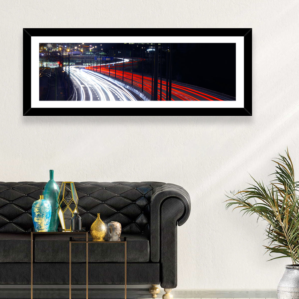 City Light Trails Wall Art