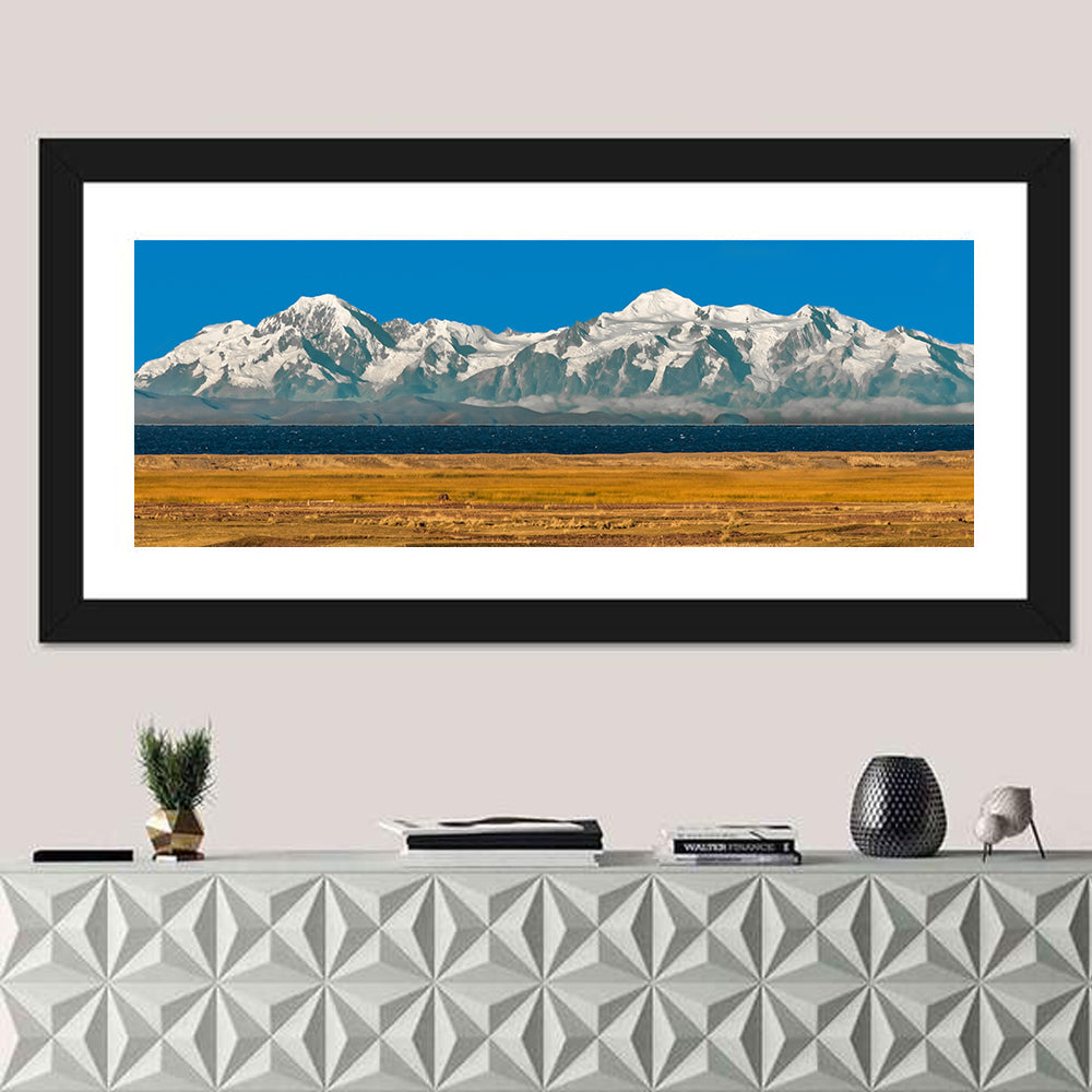 Snow-capped Peaks Over Lake Titicaca Wall Art