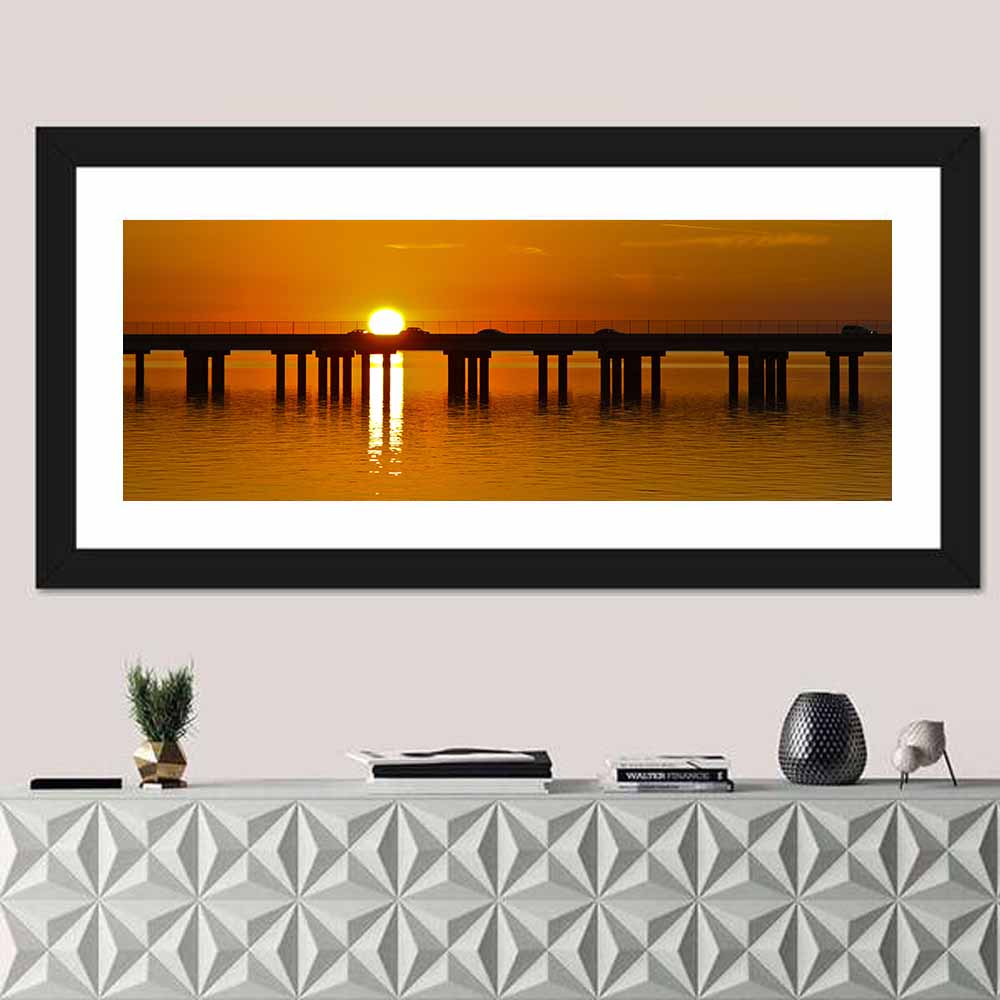 Lake Pontchartrain Causeway Sunset Wall Art