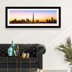 Dubai Skyline at Dusk Wall Art