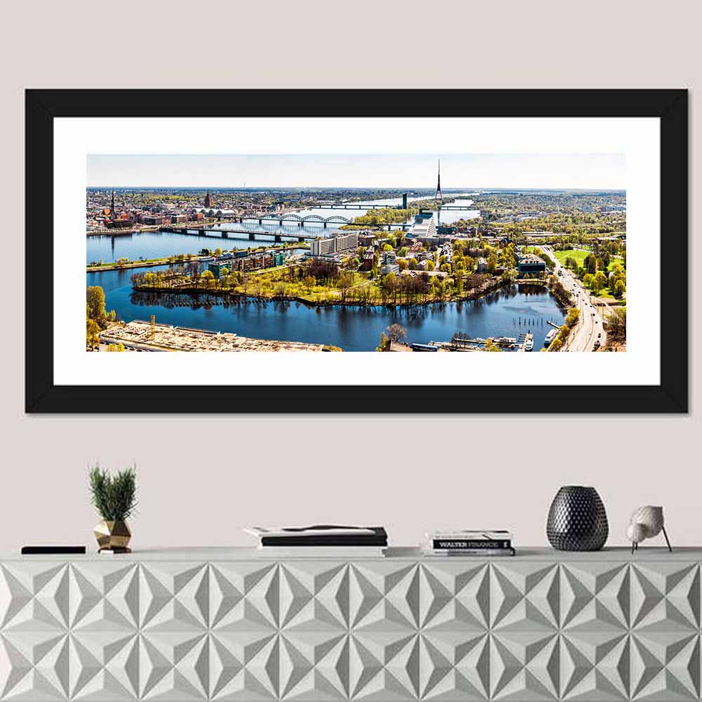 Riga Daugava River View Wall Art