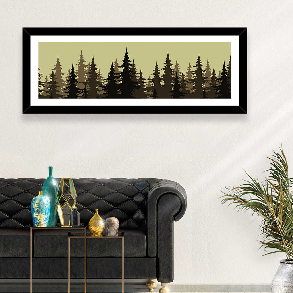 Fir Tree Silhouettes Wall Art