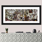 Industrial Gearwork Parts Collage Wall Art