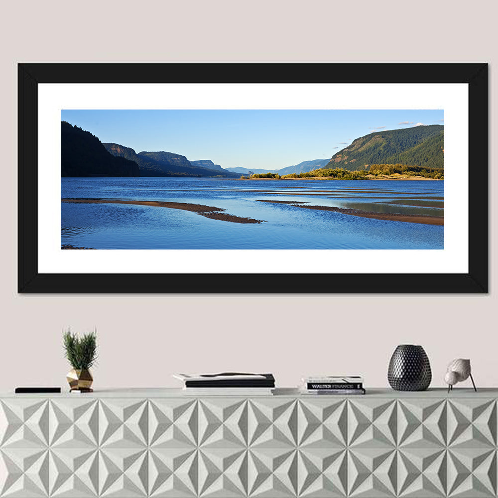 River Gorge Landscape Wall Art in a room, panoramic