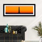 Minimalist Lighthouse Silhouette at Twilight Wall Art