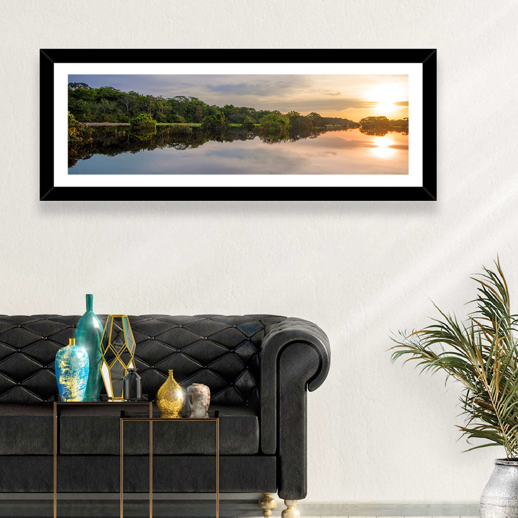 Amazon River Sunset Reflection Wall Art