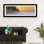 Winter Fog at Sunset Wall Art