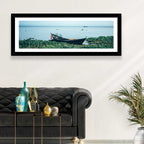 Red Ribbon Boat on Lake Victoria Wall Art