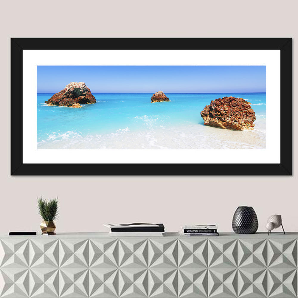 Lefkada Three Rocks Seascape Wall Art