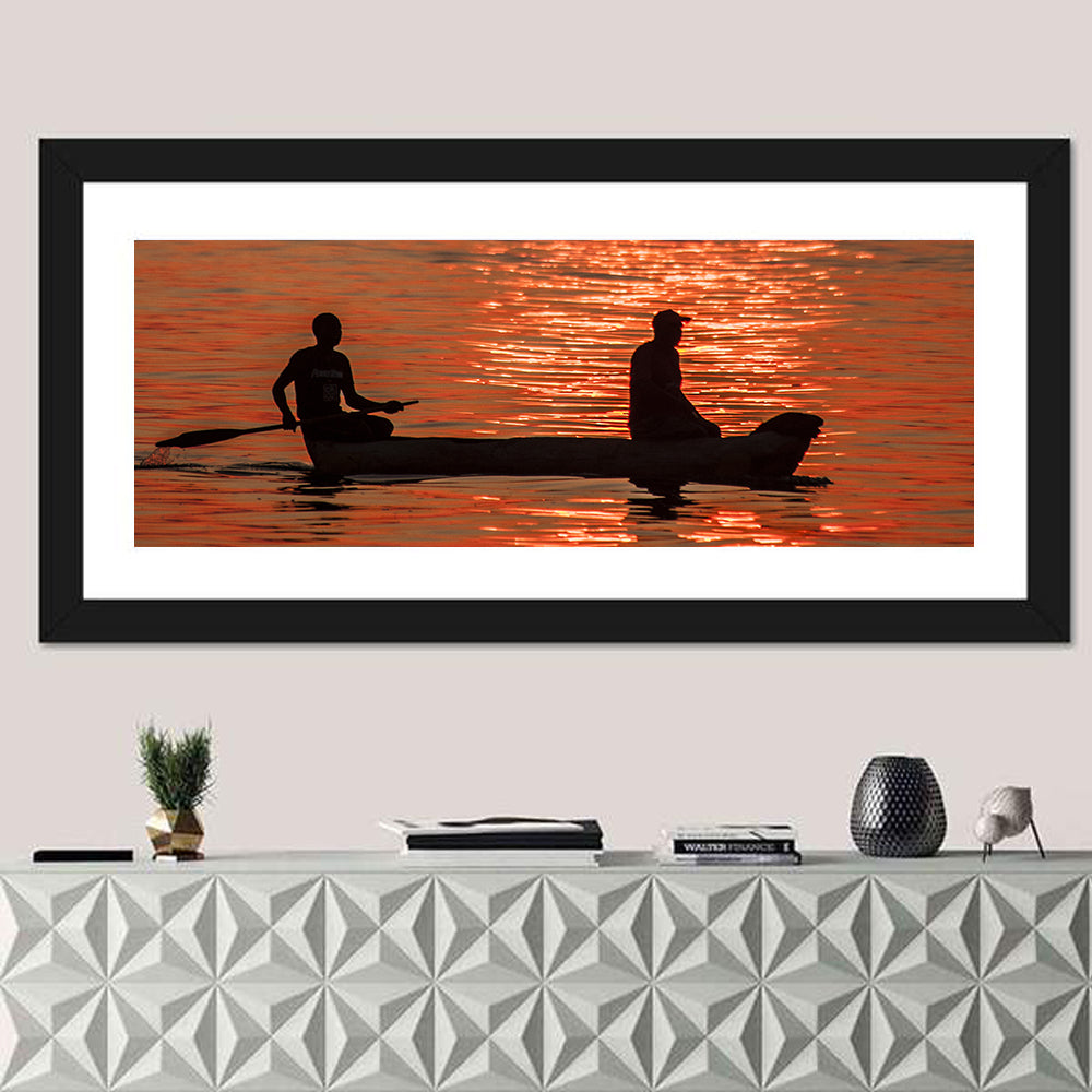 Sailing Boat at Sunset Wall Art