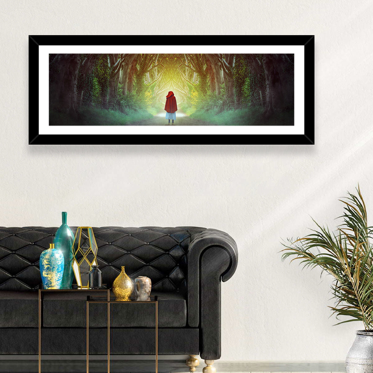 Hedges Forest Pathway Wall Art