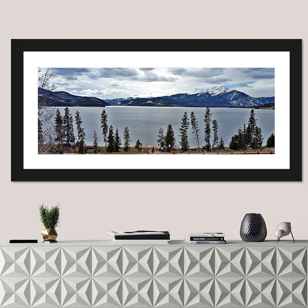 Lake Dillon, Colorado Wall Art in a room, panoramic