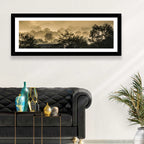Bronze Morning Mist Over Hills Wall Art