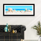 Seashells on Turquoise Shore Wall Art