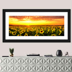 Golden Hour Sunflower Field Wall Art