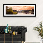 Cloudy Lake at Golden Hour Wall Art