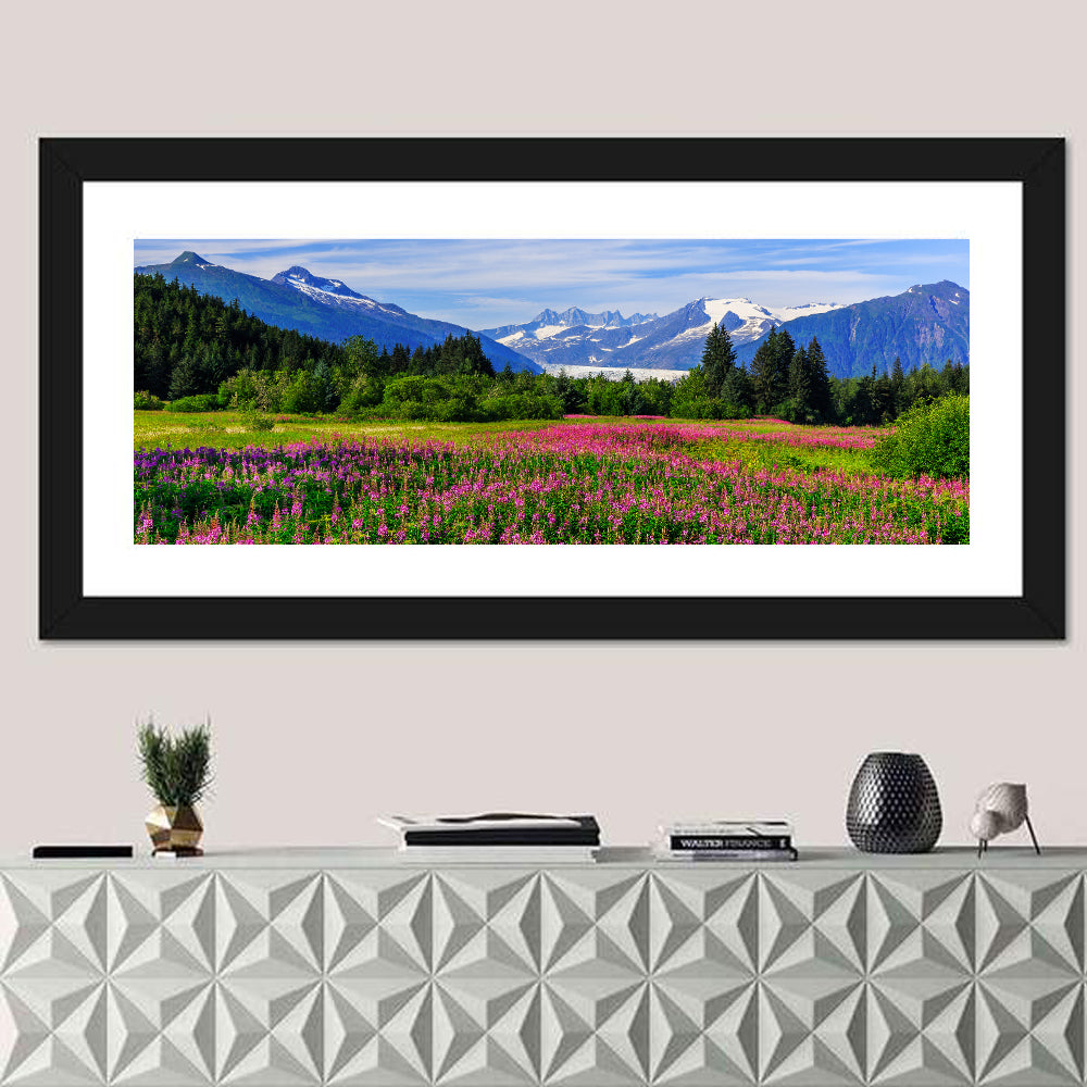 Juneau Meadow with Mendenhall Glacier Wall Art