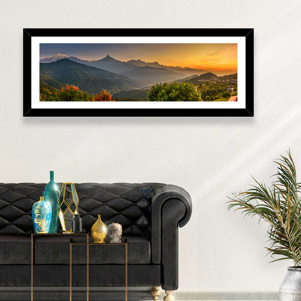 Annapurna Sunrise Over Pokhara Wall Art