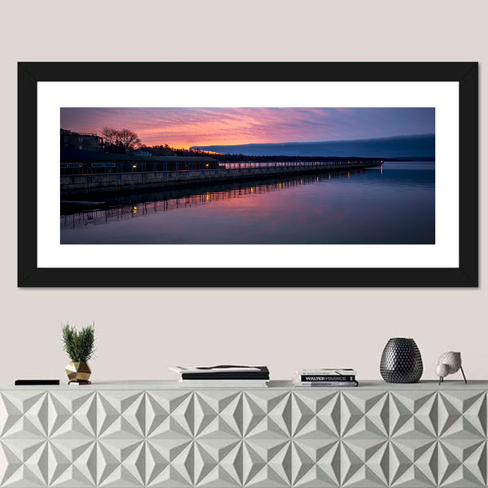 Skaneateles Lake Pier at Dusk Wall Art