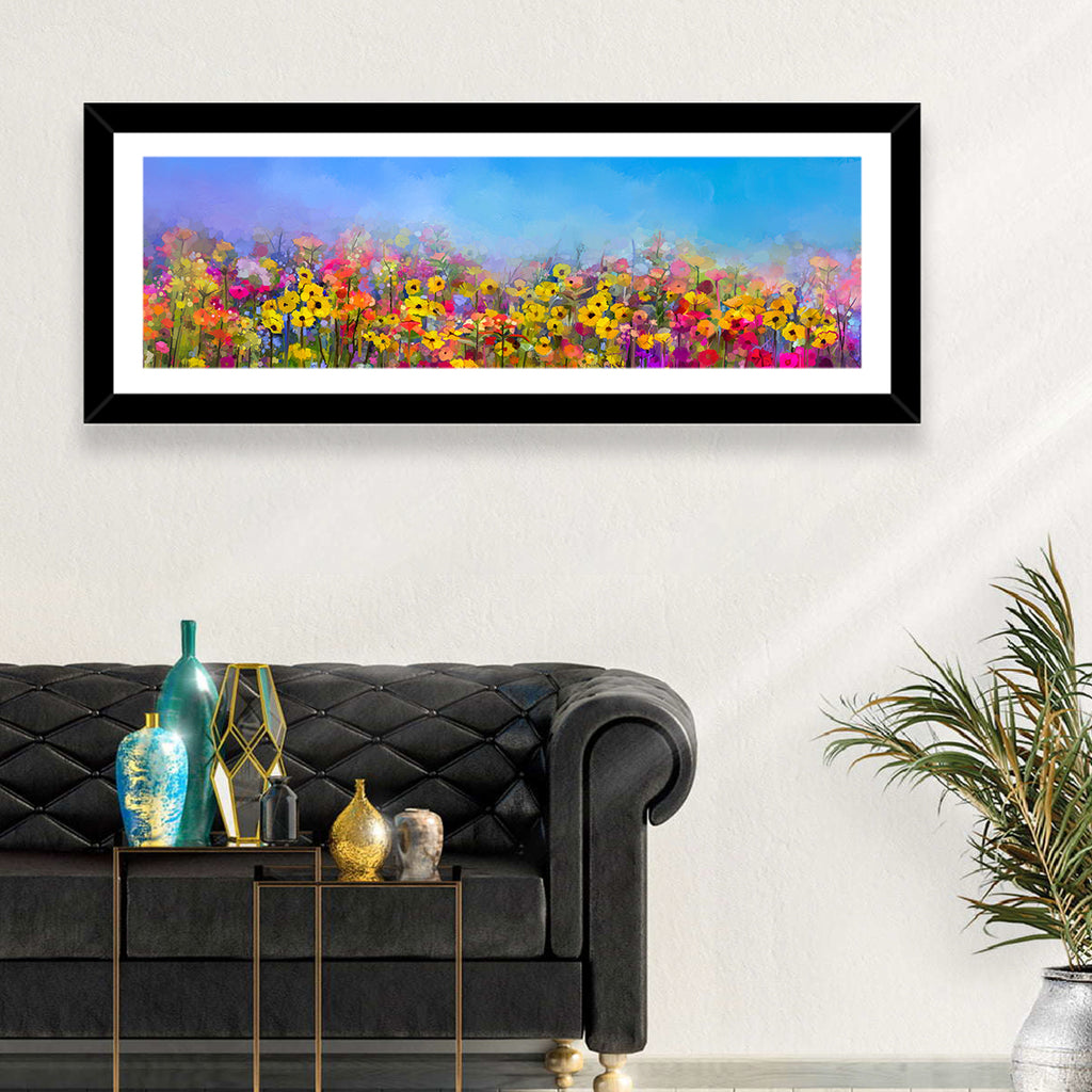Cornflower and Daisy Meadow Wall Art