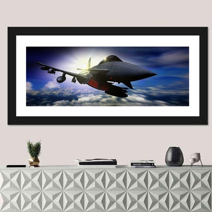 Military Jet at Sunrise Wall Art