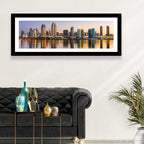 San Diego Skyline at Golden Dusk Wall Art