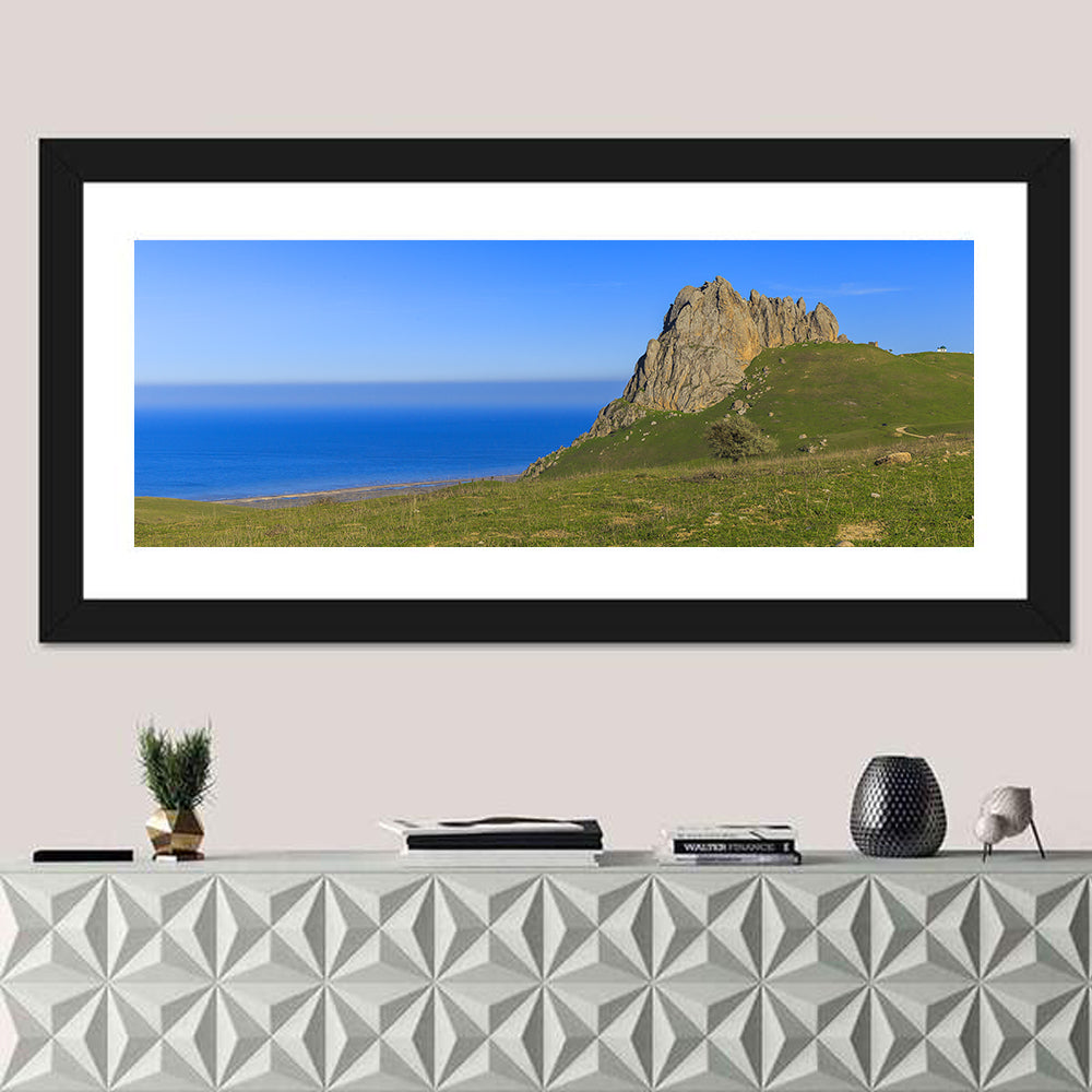 Beshbarmak Mountain Wall Art in a room, panoramic