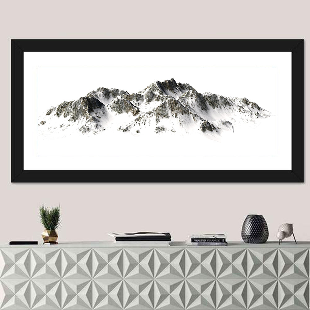 Winter Snow-capped Mountain Range Wall Art