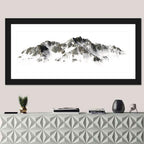Winter Snow-capped Mountain Range Wall Art