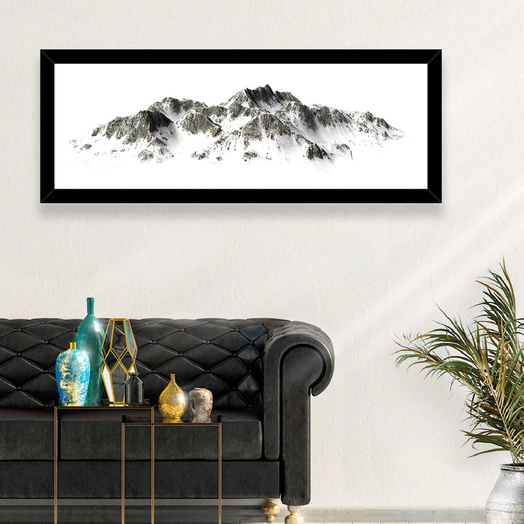 Winter Snow-capped Mountain Range Wall Art