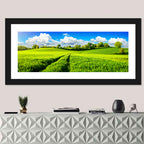 Tractor Tracks Through Green Rolling Hills Wall Art