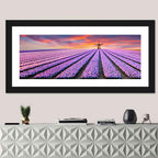 Hyacinth Field at Sunset Wall Art