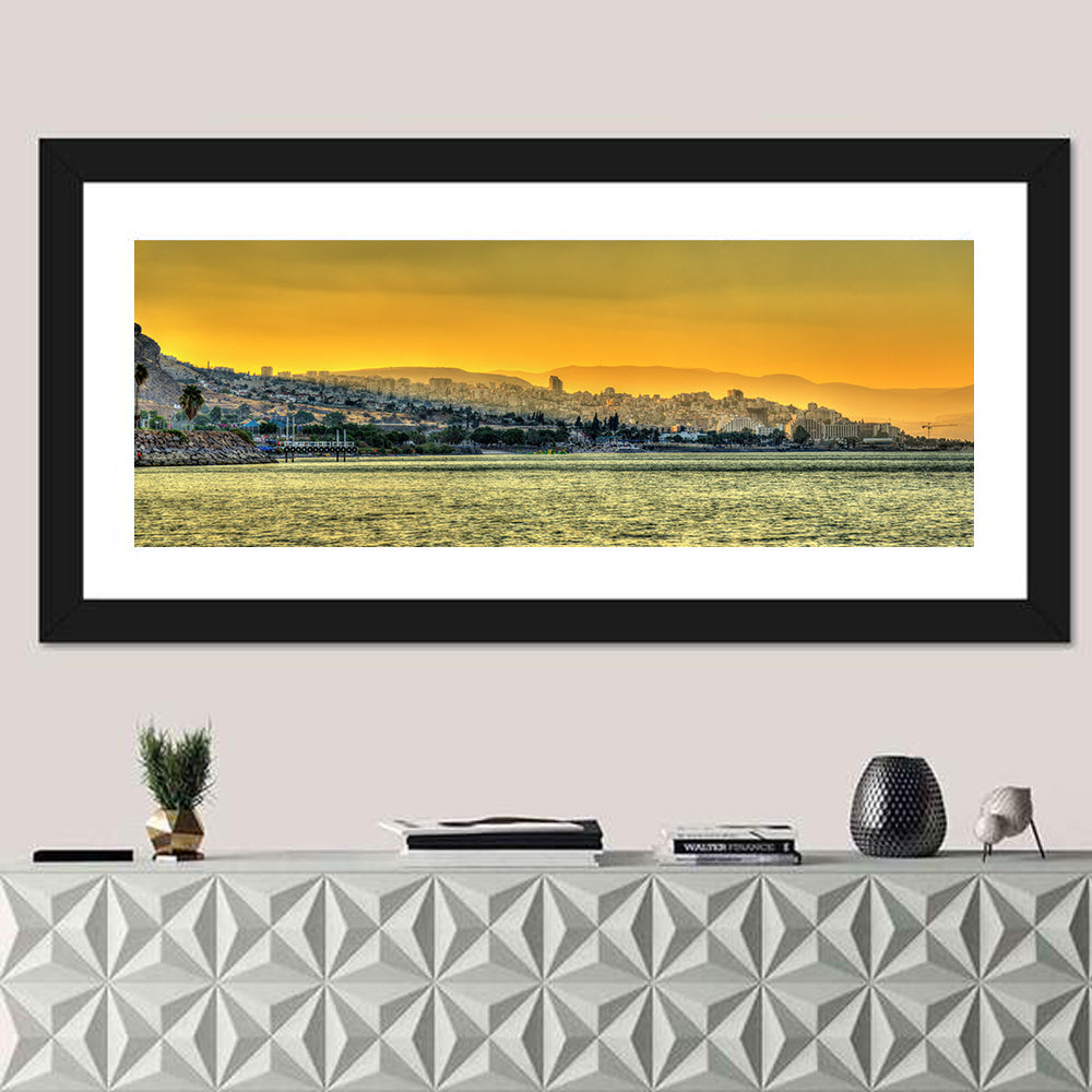 Tiberias City From Sea of Galilee Wall Art