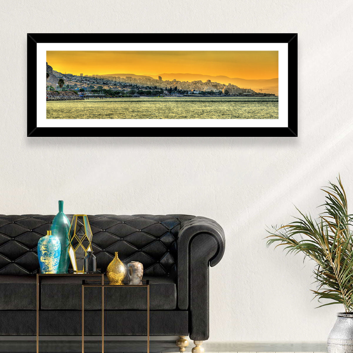 Tiberias City From Sea of Galilee Wall Art