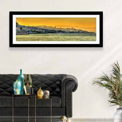 Tiberias City From Sea of Galilee Wall Art