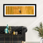 Aerial Wheat Harvest Wall Art