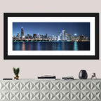 Chicago Night Skyline Wall Art