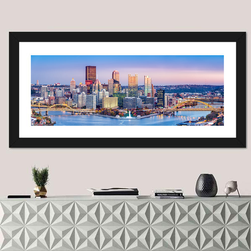 Pittsburgh Twilight Skyline Wall Art