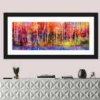 Vibrant Forest Reflection Wall Art