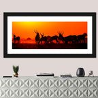 Antelope Herd at Sunset Wall Art