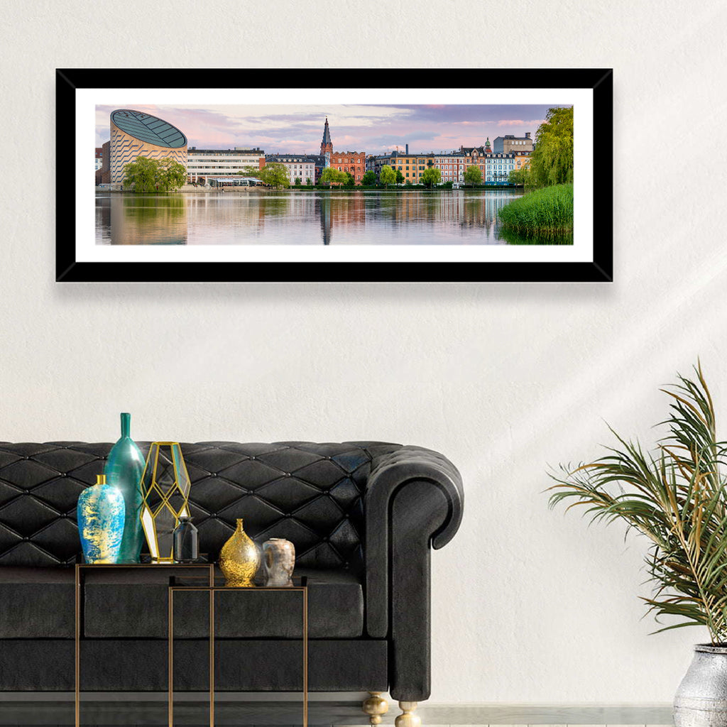 Copenhagen Lake at Sunset Wall Art
