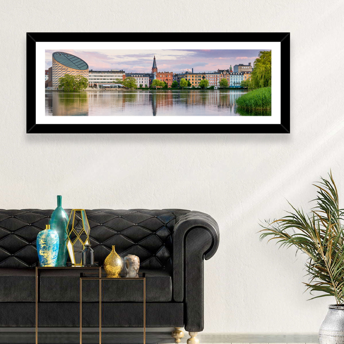 Copenhagen Lake at Sunset Wall Art