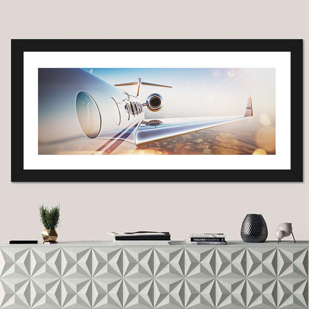 Private Jet Wing Close Up Wall Art