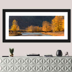 Autumn River Through Golden Forest Wall Art