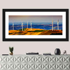 Golden Hour Wind Turbines Wall Art