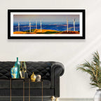 Golden Hour Wind Turbines Wall Art