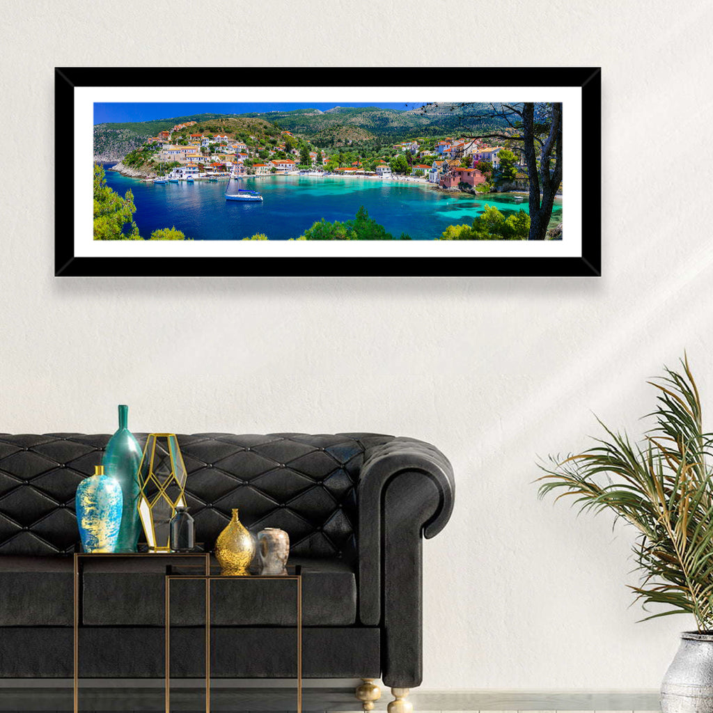 Assos Village Harbor View Wall Art
