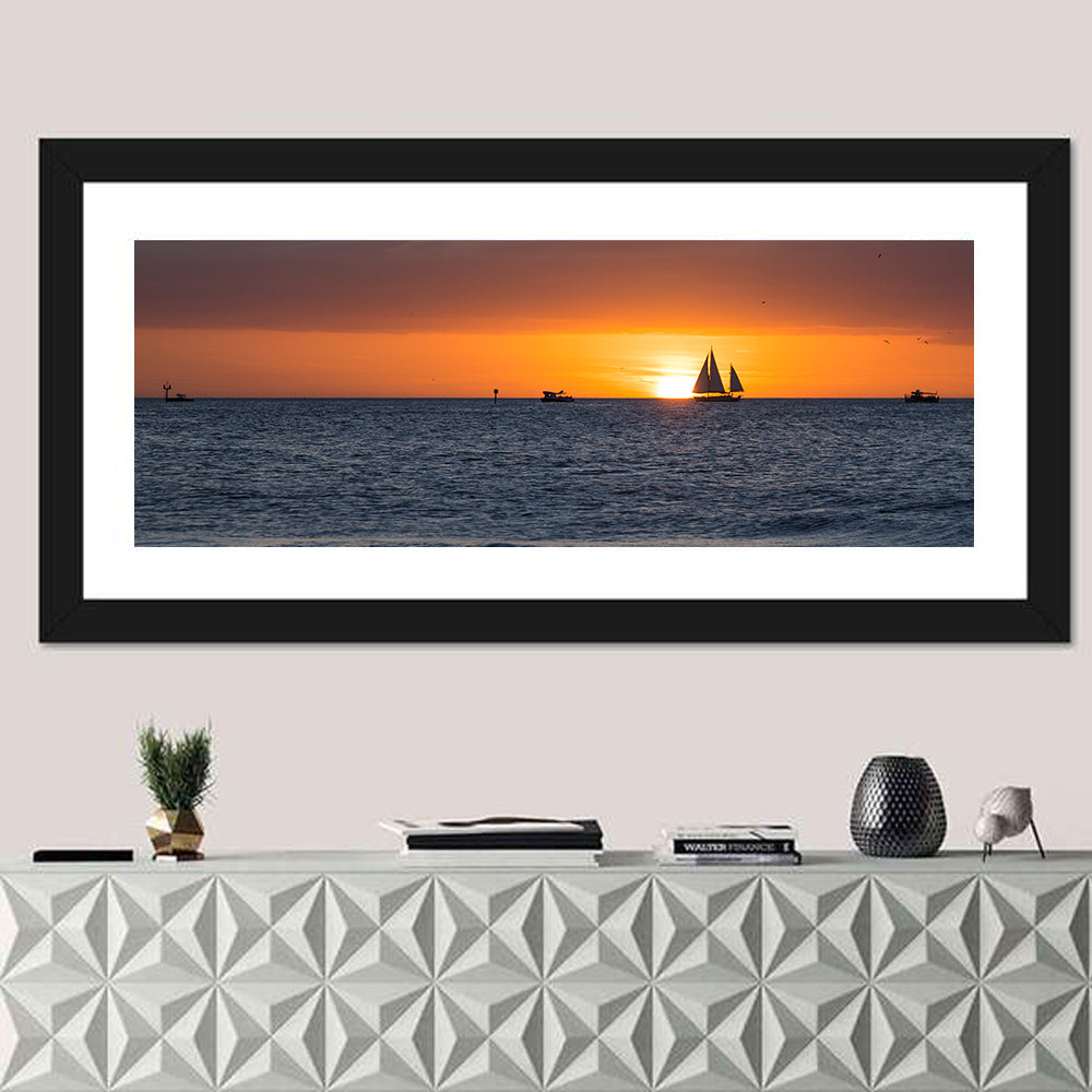 Florida Sailboat Sunset Wall Art